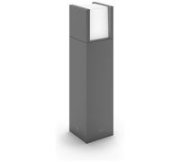 Philips Borne d'extérieur LED Arbour Anthracite - Blanc froid 4000K pour allée, terrasse, jardin