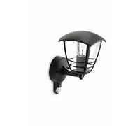 PHILIPS Mygarden Creek Applique murale d'extérieur avec détecteur de mouvement (nécessite 1 ampoule E27 60 W), 220-240 V, Noir