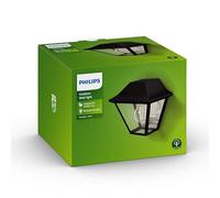 Philips Mygarden, Demi Applique murale extérieure ALPENGLOW, nécessite une ampoule E27 max 60W - Noir