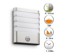 Philips myGarden IR LED Applique Raccoon 270lm Mouvement Inox