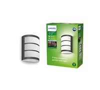Philips myGarden Python Applique murale d'extérieur LED, 6 W, lumière blanche froide 4000 K, 600 lm, classe de protection IP44, ampoule intégrée, anthracite