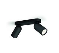 Philips Consumer Pongee Spot à 2 lumières 2xGU10 IP20 noir - 5058230PN