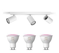 Philips myLiving Kosipo Spot lumineux en surface Blanc - 3 points lumineux - Spots Surface Incl. Philips Hue White & Color Ambiance GU10 - Bluetooth