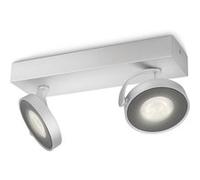 Philips myLiving Plafonnier LED Clockwork 2x4,5 W Argenté 531724816 Transparent G