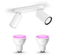 Philips Myliving Pongee Spot lumineux encastrable - Blanc - 2 points lumineux - Incl. Philips Hue White & Color Ambiance GU10
