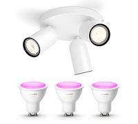 Philips Myliving Pongee Spot lumineux encastrable - Blanc - 3 points lumineux - Incl. Philips Hue White & Color Ambiance GU10