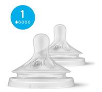 Philips Natural à Réponse Naturelle - Lot de 2 tétines débit 1 - Extra lent - SCY961/02