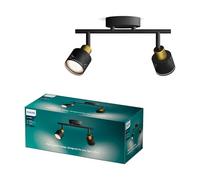 Philips Spot Niall 2 têtes, GU10 non incluse, laiton, IP20