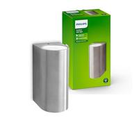 Philips Lanterne murale Nightingale Acier inoxydable GU10 LED IP44 35W Argent