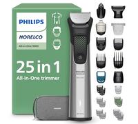 Philips Norelco All-in-One 9000 Tondeuse 25 en 1 pour visage, cheveux et | Toilettage tout-en-un haut de gamme, 27 réglages de longueur, lames entièrement métalliques, technologie BeardSense