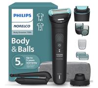 Philips Norelco Body Groomer 7000 Series - Tondeuse étanche pour homme avec étui de transport, système de rasage triple protection et tondeuse à poils corporels avec tête flexible 2D à contour fluide
