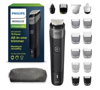 Philips Norelco Multigroom 5000 Series Tondeuse tout-en-un Tondeuse à barbe et tondeuse à cheveux 18 pièces pour homme, kit de toilettage pour barbe, visage, nez, oreilles, corps, avec lames en