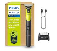 Philips Norelco OneBlade 360 QP4530/90 Tondeuse à barbe électrique avec technologie de lame 360 et charge rapide en 1 heure, 1 lame 360 et peigne 5 en 1