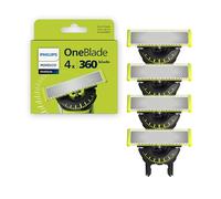 Philips Norelco OneBlade QP440/80 Lot de 4 lames de rechange authentiques pour rasoir électrique OneBlade 360