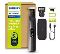 Philips Norelco OneBlade QP6552/90 Tondeuse à barbe électrique hybride 360 Pro Face + Body Groomer, avec technologie 360 Blade