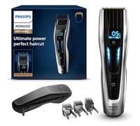 Philips Norelco Tondeuse à cheveux série 9000, turbo automatique, technologie double coupe, peignes motorisés, 400 réglages de longueur, 120 min, zéro entretien, HC9450/40