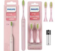Philips One HY1100/56 Brosse à dents rose + Philips Sonicare BH1022/00 Embouts, 2 pièces