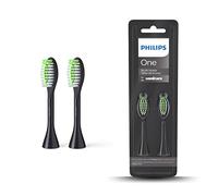 Philips One Lot 2 têtes de brosse à dents électrique, Noir intense (Modèle BH1022/06)