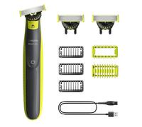 Philips OneBlade 360 Authentique Visage + Corps - Tondeuse à barbe électrique, tondeuse corps et rasoir avec technologie de lame 360, 2 lames 360, 3 sabots barbe de 3 jours, 1 kit Corps, QP2824/31