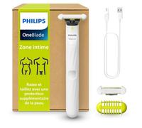 Philips OneBlade Intimate, rasage intime, tailler et raser avec protection cutanée supplémentaire, Rasage proche et confortable - pas complètement nu, modèle QP1924/30