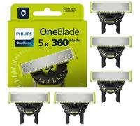 Philips OneBlade Original 360 lames, pour tous les modèles OneBlade et Pro, 5 pièces (modèle QP450/50)