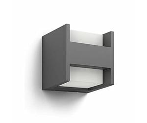PHILIPS Outdoor, Applique Murale Extérieure Arbour Carré, 700lm, Anthracite | Applique Murale, LED Intégrée, Blanc Chaud 2700K, IP44 Résistante aux Intempéries, Revêtement anti-corrosion, 6W