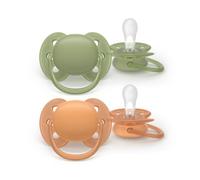 Philips AVENT Sucette Ultra-douce SCF093/05 +18m Terre cuite/kaki 2 pièces