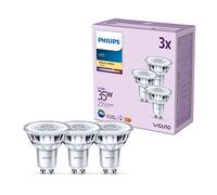Philips, pack de 3 ampoules LED GU10, 35W, blanc chaud non dimmable