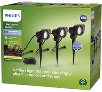 Pack de 3 spots extérieurs PHILIPS GardenLink, 24W, 2700K, IP44