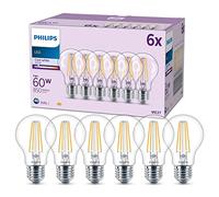 Philips Ampoule transparente à filament 60W A60 E27 x9