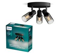 Philips Palms Projecteur, E14, 3 sources lumineuses, cache-piton rond, 8720169299351,