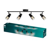 Philips Palms Spot 4 têtes, E14 non inclus, noir, IP20
