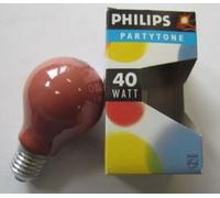 Philips Partytone 40W 230V E27 A60 Red Light Bulb