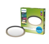 Philips Pebblo Plafonnier Ultra Efficient, SceneSwitch, Noir, 10W, 1850Lm, 2700K, IP20