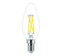 Philips Ampoule Bougie MASTER LED E14 Filament Claire 2,5W 340lm Dim-to-Warm Dimmable Équivalent 25W