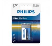 Philips Pile 9V 6LR61 - 1 pièce - Pile monobloc 9V - Technologie alcaline - Bleu
