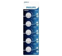 Philips Piles Bouton CR2016 Lithium 3V – Pack de 5