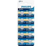 Philips Pile LR44 alcaline | AG13 | Piles bouton A76 1,5 V V13GA - Lot de 10