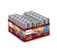 Philips Pack Avantage Piles 40 Pièces - 24x Piles AA et 16x Piles AAA - Pile Alcaline Puissant avec Longue Durée de Vie - pour Télécommande, Radio et Plus
