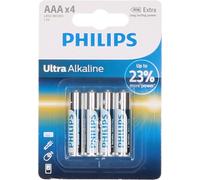 Philips Piles AAA ultra-alcalines - 4 pièces - Extra Power - Longue durée de vie