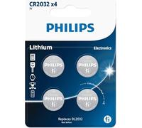 Philips - Piles bouton - CR2032-4 pièces