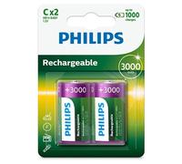 Philips Piles rechargeables C (LR14) NiMH 3000 mAh – Pack de 2