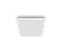 PHILIPS Plafonnier carré à panneau LED SceneSwitch à intensité variable, 3 ambiances différentes, blanc chaud, 12W. pour l'éclairage intérieur, le salon et la chambre, blanc
