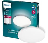 Philips plafonnier Izso AIO 40W rond, télécommande sans fil incluse, blanc chaud à blanc froid