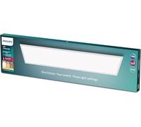 PHILIPS Plafonnier rectangulaire à panneau LED SceneSwitch à intensité variable, 3 ambiances différentes, Blanc chaud, 36W. pour l'éclairage intérieur, le salon et la chambre, blanc
