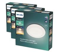 PHILIPS plafonnier LED CINNABAR 250 mm 600 lm, 4 x 1,5W - Blanc (Lot de 3)