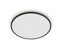 Philips Plafonnier LED Rond (36W), SceneSwitch intensité variable, 3 ambiances différentes, Blanc Chaud, économe en énergie, EyeConfort, Noir, 55cm