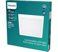 Philips Plafonnier LED SLIM SURFACE, carré, 12W, Blanc