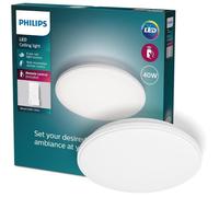 Philips, Plafonnier LED Wincel 40W, rond, télécommande sans fil incluse, blanc