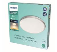 Philips Plafonnier Spray 17W, 2700K, IP44, 34,7cm, Silver